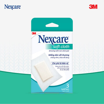 Băng Dán Bảo Vệ Vết Thương Nexcare 3M B300 Vải Mềm 3 Miếng