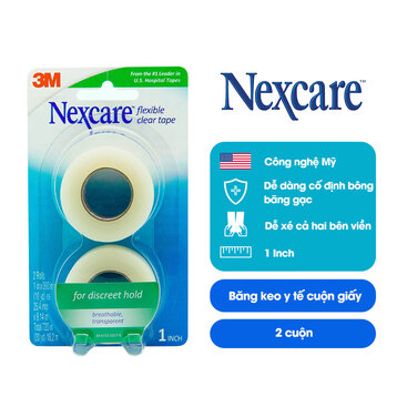 Băng Keo Y Tế Nexcare 3M 771-2PK Trong Suốt 2 Cuộn/ Vỉ
