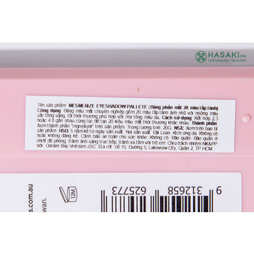 Bảng Phấn Mắt Australis 20 Màu Lấp Lánh 20g