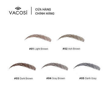Bút Kẻ Sợi Mày Tatoo Vacosi 05 Dark Gray 3g