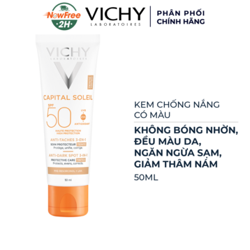 Kem Chống Nắng Vichy Thoáng Mịn Ngăn Sạm Da Có Màu 50ml