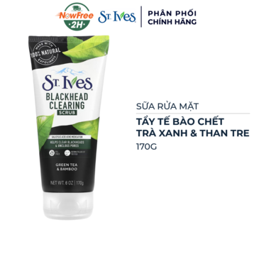 Sữa Rửa Mặt St.Ives Tẩy Tế Bào Chết Trà Xanh &amp; Than Tre 170g