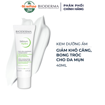 Kem Dưỡng Ẩm Bioderma Giảm Khô Căng, Bong Tróc Da Mụn 40ml