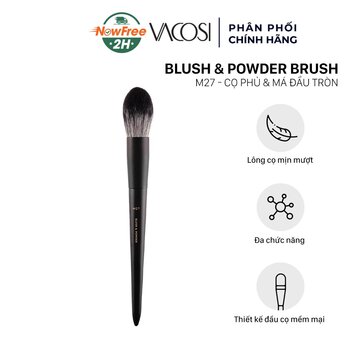 Cọ Phủ &amp; Má Hồng Vacosi Đầu Tròn M27