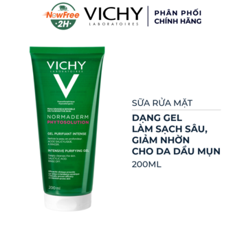 Sữa Rửa Mặt Vichy Dạng Gel Làm Sạch Sâu &amp; Giảm Nhờn 200ml