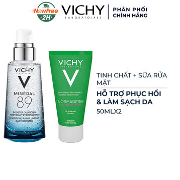 Bộ Sản Phẩm Vichy 02 Hỗ Trợ Phục Hồi &amp; Làm Sạch Da 2 Món