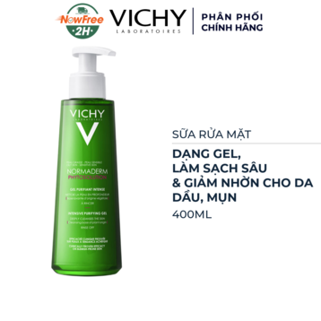 Sữa Rửa Mặt Vichy Dạng Gel Làm Sạch Sâu &amp; Giảm Nhờn 400ml
