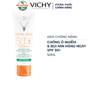 Kem Chống Nắng Vichy Chống Bụi Mịn Cho Da Dầu Mụn 50ml