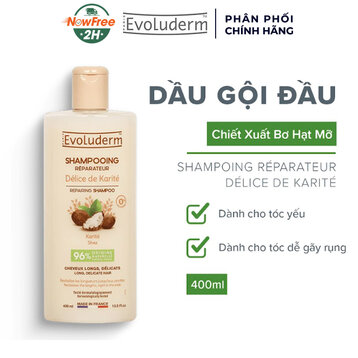 Dầu Gội Evoluderm Cho Tóc Dài Và Yếu Dễ Gãy Rụng 400ml