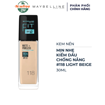 Kem Nền Maybelline Mịn Nhẹ Kiềm Dầu Chống Nắng #118 30ml