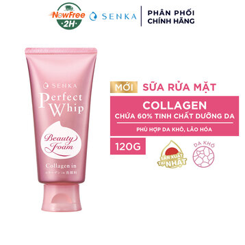 Sữa Rửa Mặt Senka Tạo Bọt Bổ Sung Collagen 120g
