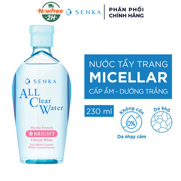Nước Tẩy Trang Senka Cấp Ẩm, Dưỡng Sáng Da 230ml