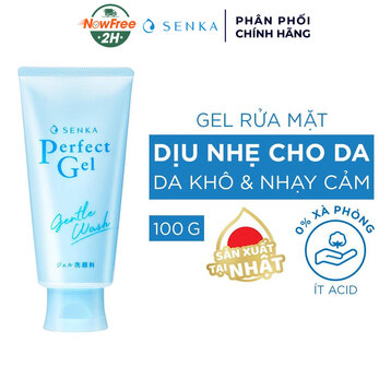 Gel Rửa Mặt Senka Dịu Nhẹ Cho Da Khô &amp; Nhạy Cảm 100g