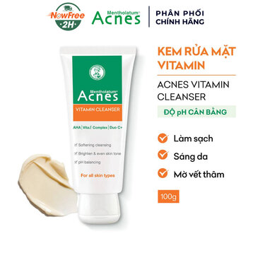 Kem Rửa Mặt Acnes Vitamin Làm Sáng Da, Mờ Sẹo Thâm 100g