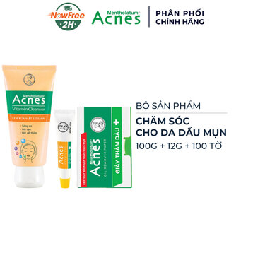 Combo Chăm Sóc Cho Da Dầu Mụn Acnes 3 Món