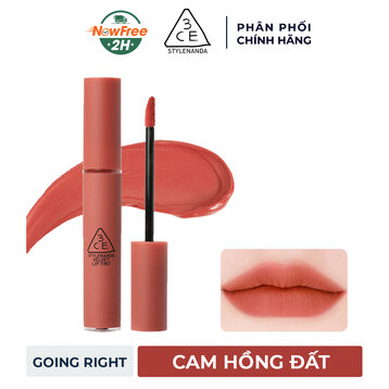 Son Kem Lì 3CE Mịn Như Nhung Going Right - Cam Hồng Đất 4g