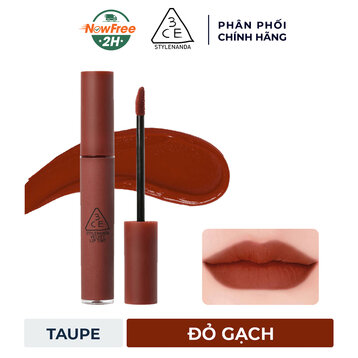 Son Kem Lì 3CE Mịn Màng Như Nhung Taupe - Đỏ Gạch 4g