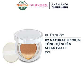 Phấn Nước Silkygirl Tông Tự Nhiên 02 Natural Medium 15g