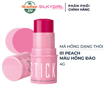 Má Hồng Silkygirl Dạng Thỏi Màu Hồng Đào 01 Peach 4g