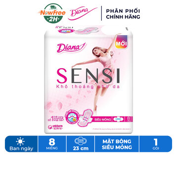 Băng Vệ Sinh Diana Sensi Siêu Mỏng Cánh Gói 8 Miếng