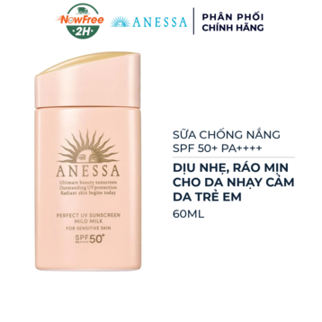 Sữa Chống Nắng Anessa Cho Da Nhạy Cảm &amp; Trẻ Em 60ml