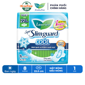 Băng Vệ Sinh Laurier Siêu Mỏng Mát Lạnh 22.5cm 8M