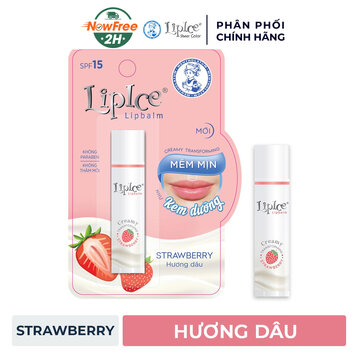 Son Dưỡng LipIce Không Màu Chuyển Kem Mịn Hương Dâu 4.3g