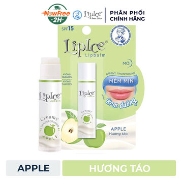 Son Dưỡng LipIce Không Màu Chuyển Kem Mịn Hương Táo 4.3g