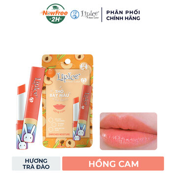 Son Dưỡng LipIce Thỏ Bảy Màu Hương Trà Đào, Hồng Cam 2.4g