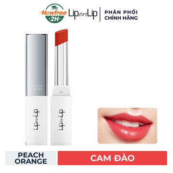 Son Trang Điểm Dưỡng Tối Ưu Lip On Lip Màu Cam Đào Peach Orange 2.2g