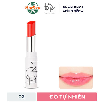Son Dưỡng B.O.M 02 Pure Red - Đỏ Tự Nhiên 4.5g