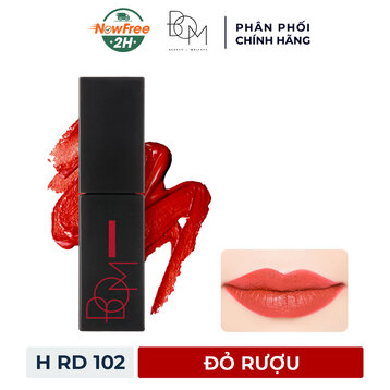 Son Kem Lì B.O.M #H RD 102 Vampire Red - Đỏ Rượu 8.5g