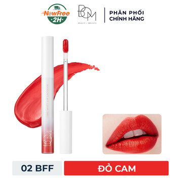 Son Kem B.O.M #02 BFF - Đỏ Cam 4g