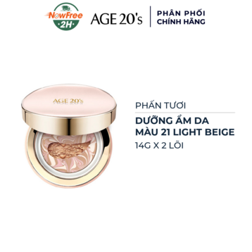 Phấn Tươi AGE 20's Dưỡng Ẩm Da 21 Light Beige 14gx2 Lõi