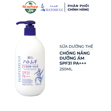 Sữa Dưỡng Thể Hatomugi Chống Nắng Dưỡng Ẩm SPF31 PA+++ 250ml