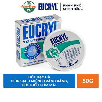 Bột Làm Trắng Răng Eucryl Hương Bạc Hà 50g