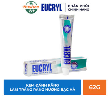 Kem Đánh Răng Eucryl Làm Trắng Răng Hương Bạc Hà 62g