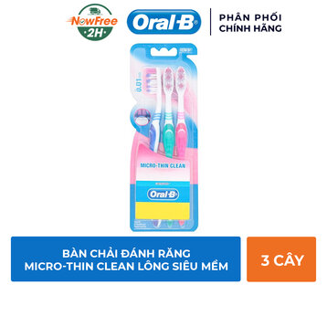 Bàn Chải Đánh Răng Oral-B Lông Siêu Mềm (Vỉ 3)