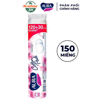 Bông Tẩy Trang Aura Beauty 150 Miếng