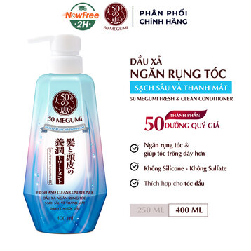 Dầu Xả 50 Megumi Sạch Thoáng &amp; Tươi Mát Tóc 400ml