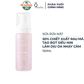 Sữa Rửa Mặt 9Wishes Tạo Bọt Làm Dịu Da Nhạy Cảm 150ml