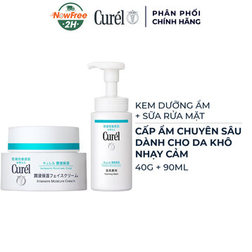 Kem Dưỡng Ẩm Curél Chuyên Sâu 40g + Tặng Sữa Rửa Mặt 90ml