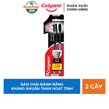 Combo 2 Bàn Chải Đánh Răng Colgate Kháng Khuẩn Than Hoạt Tính