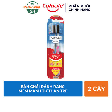 Combo 2 Bàn Chải Đánh Răng Colgate Mềm Mảnh Từ Than Tre