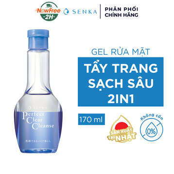 Gel Rửa Mặt Tẩy Trang Senka Sạch Sâu 2 trong 1 170ml