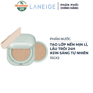 Phấn Nước Laneige Cho Lớp Nền Mịn Lì 24H #21N 15gx2