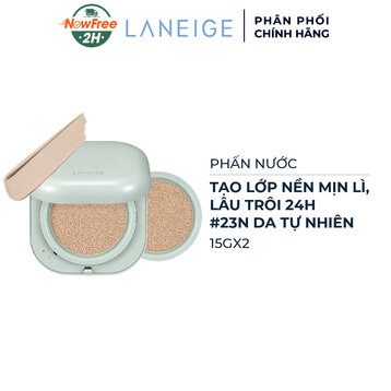 Phấn Nước Laneige Cho Lớp Nền Mịn Lì 24H #23N 15gx2