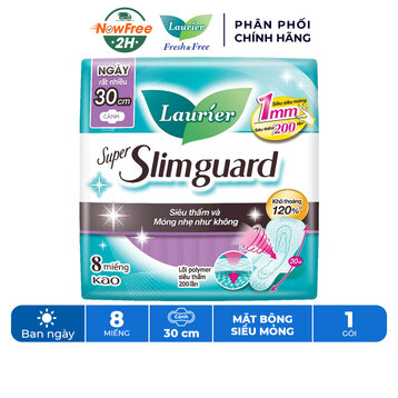 Băng Vệ Sinh Laurier Siêu Mỏng Bảo Vệ 1mm 30cm 8M