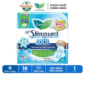 Băng Vệ Sinh Laurier Siêu Mỏng Mát Lạnh 22.5cm 16M