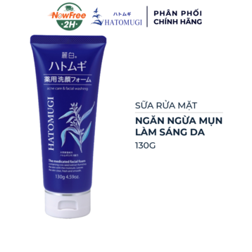 Sữa Rửa Mặt Hatomugi Ý Dĩ Ngừa Mụn, Làm Sáng Da 130g